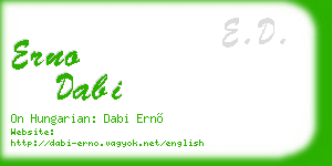 erno dabi business card